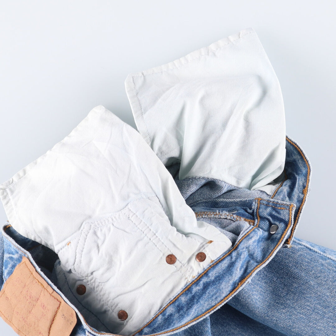 90'S Levi's 501-0193 Straight Denim Pants Made in USA Men's W32 Vintage cotton Blue type light blue Vintage Second Hand