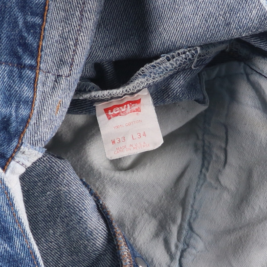 90'S Levi's 501-0115 Straight Denim Pants Made in USA Men's W32 Vintage cotton blue type Vintage Second Hand