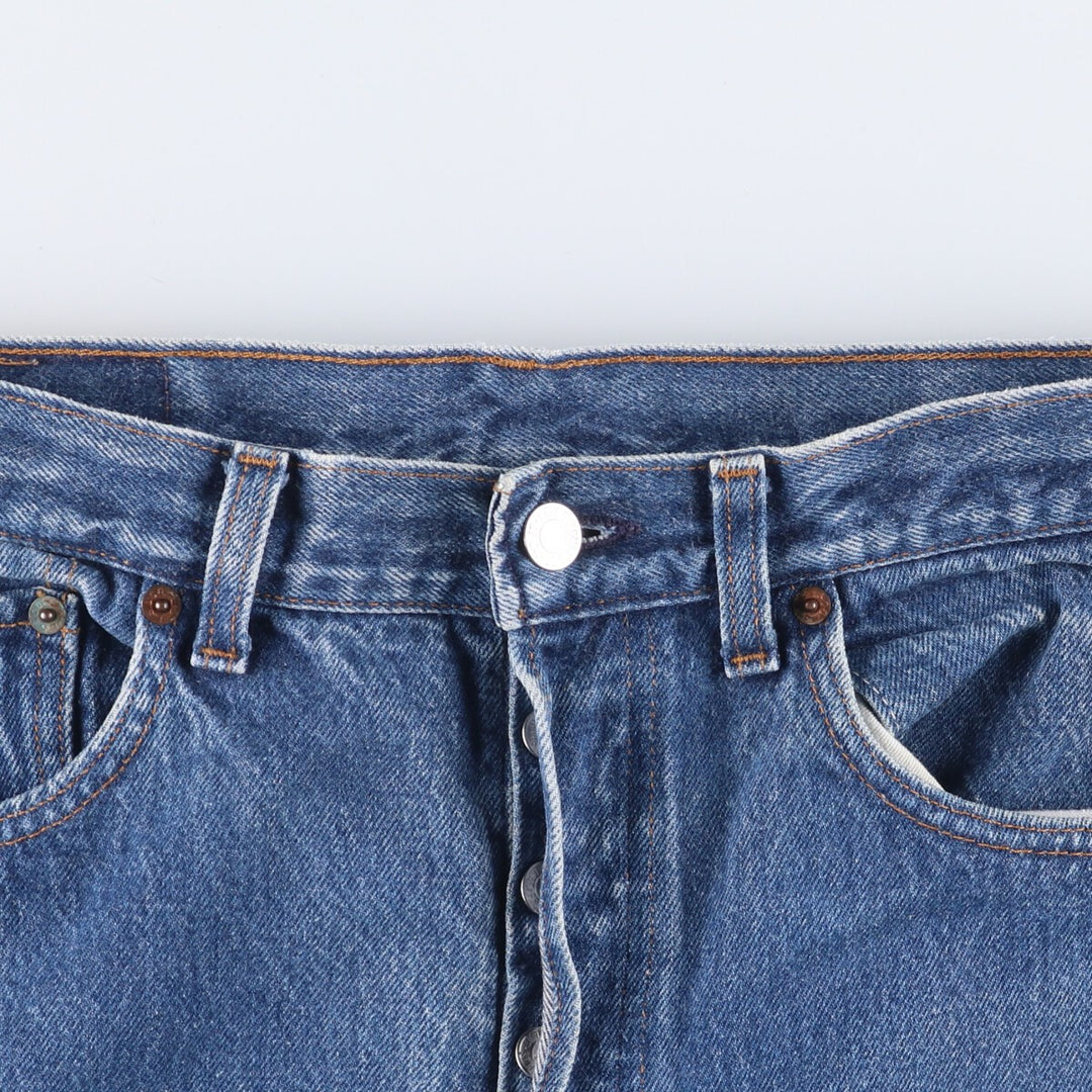 90'S Levi's 501-0115 Straight Denim Pants Made in USA Men's W32 Vintage cotton blue type Vintage Second Hand