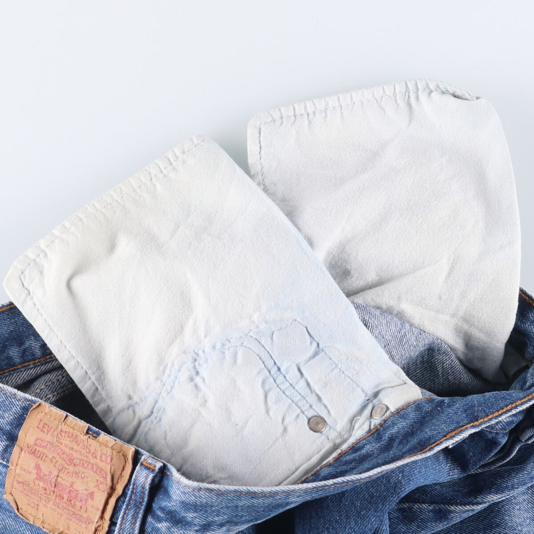 90'S Levi's 501-0115 Straight Denim Pants Made in USA Men's W32 Vintage cotton blue type Vintage Second Hand