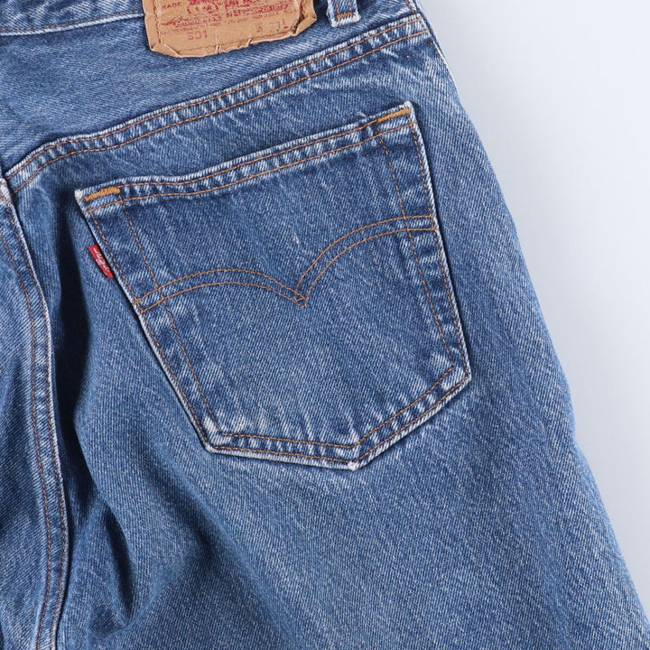 90'S Levi's 501-0115 Straight Denim Pants Made in USA Men's W32 Vintage cotton blue type Vintage Second Hand