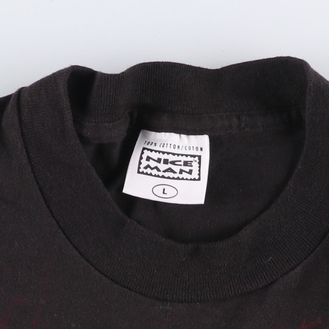 90'S NICEMAN KINGS x DOGMAN WORLD TOUR Signed Band T-Shirt Band T Made in USA Men's L Size Vintage cotton black type Vintage Second Hand