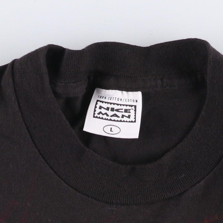 90'S NICEMAN KINGS x DOGMAN WORLD TOUR Signed Band T-Shirt Band T Made in USA Men's L Size Vintage cotton black type Vintage Second Hand