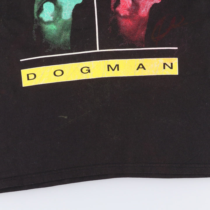 90'S NICEMAN KINGS x DOGMAN WORLD TOUR Signed Band T-Shirt Band T Made in USA Men's L Size Vintage cotton black type Vintage Second Hand