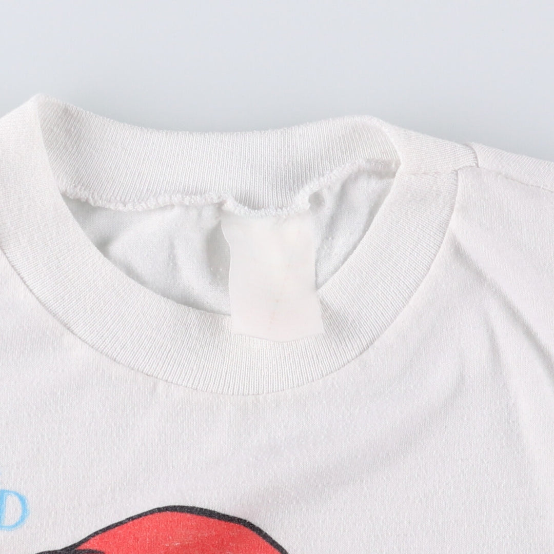 THE LITTLE MERMAID Little Mermaid Large Print Character Print T-Shirt Women's XS Vintage unclear white type Vintage Second Hand