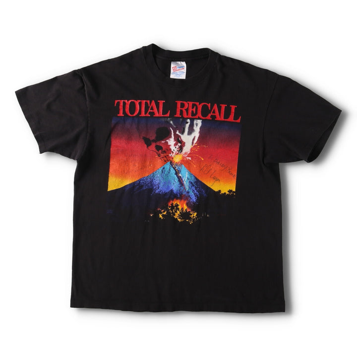 90'S Hanes Nazareth Total Recall Tour 1993 Tour Band T-Shirt, Made in USA, Men's XL, Vintage cotton black type Vintage Second Hand