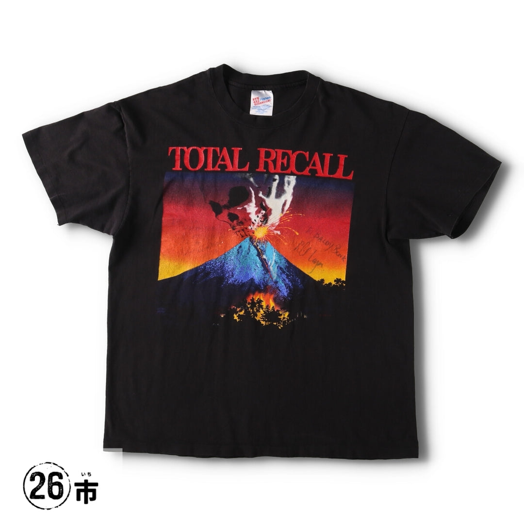 90'S Hanes Nazareth Total Recall Tour 1993 Tour Band T-Shirt, Made in USA, Men's XL, Vintage cotton black type Vintage Second Hand