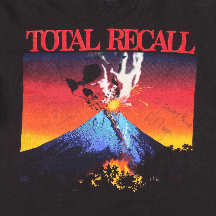 90'S Hanes Nazareth Total Recall Tour 1993 Tour Band T-Shirt, Made in USA, Men's XL, Vintage cotton black type Vintage Second Hand