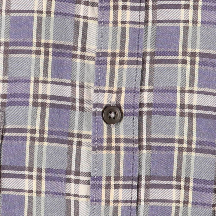 2000'S Patagonia Organic Cotton Long Sleeve Cotton Check Shirt (53832F6), Men's Size XL cotton blue type Vintage Second Hand