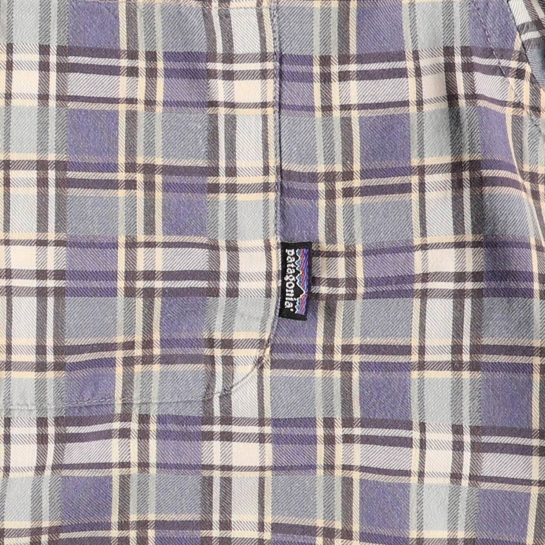 2000'S Patagonia Organic Cotton Long Sleeve Cotton Check Shirt (53832F6), Men's Size XL cotton blue type Vintage Second Hand