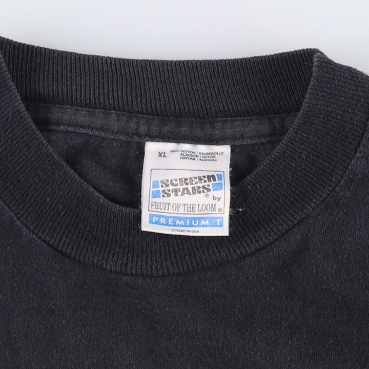 90'S Screen Stars Virgin Steal AGO OF CONSENT Long Sleeve T-Shirt Band T-Shirt Made in USA Vintage cotton black type Vintage Second Hand