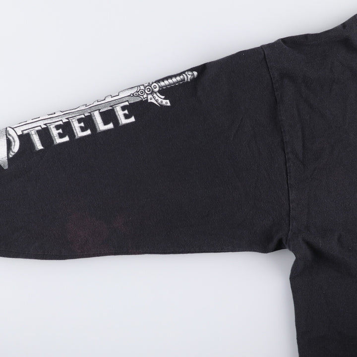 90'S Screen Stars Virgin Steal AGO OF CONSENT Long Sleeve T-Shirt Band T-Shirt Made in USA Vintage cotton black type Vintage Second Hand
