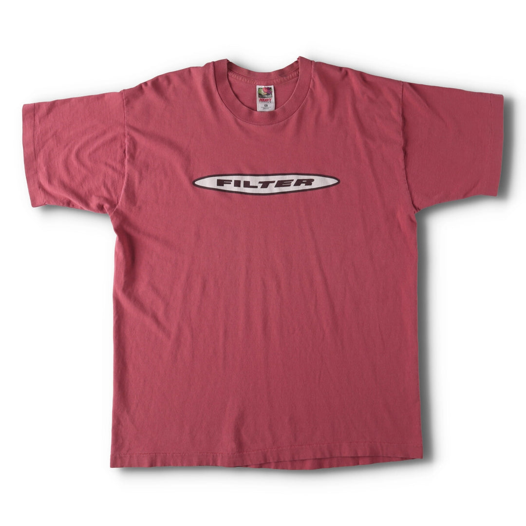 90's Fruit of the Loom Filter 96 TOUR Short Bus Tour Band T-Shirt Band T Made in USA Men's XL cotton pink type Vintage Second Hand