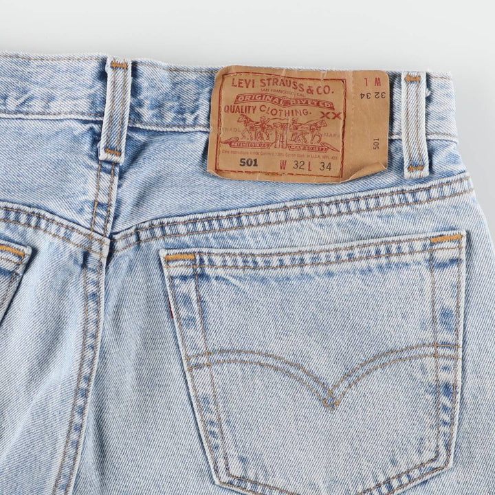 90'S Levi's 501-0193 Straight Denim Pants Made in USA Men's W30 Vintage cotton blue type Vintage Second Hand