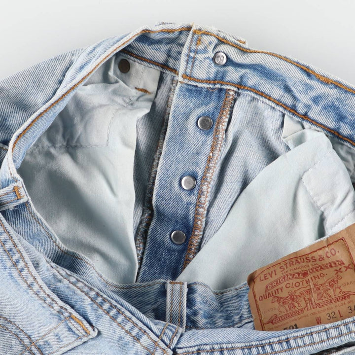 90'S Levi's 501-0193 Straight Denim Pants Made in USA Men's W30 Vintage cotton blue type Vintage Second Hand