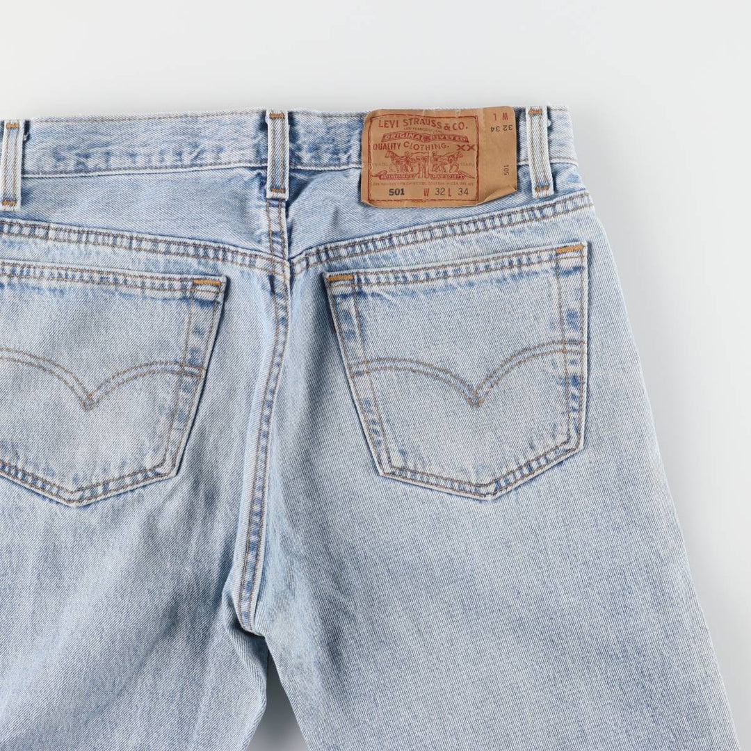 90'S Levi's 501-0193 Straight Denim Pants Made in USA Men's W30 Vintage cotton blue type Vintage Second Hand