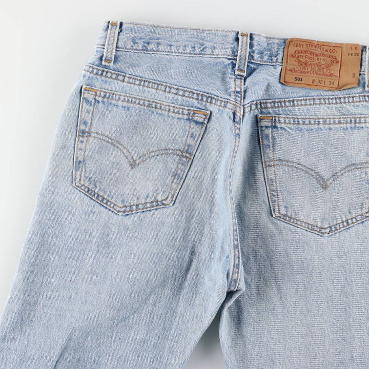 90'S Levi's 501-0193 Straight Denim Pants Made in USA Men's W30 Vintage cotton blue type Vintage Second Hand