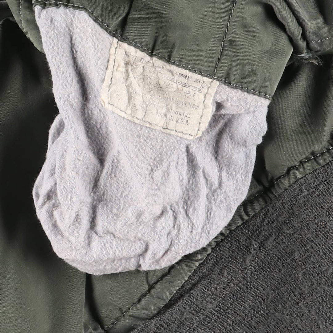 80'S Civilian Alpha ALPHA MA-1 Type Military Flight Jacket Men's XL Vintage unclear Khaki type Vintage Second Hand