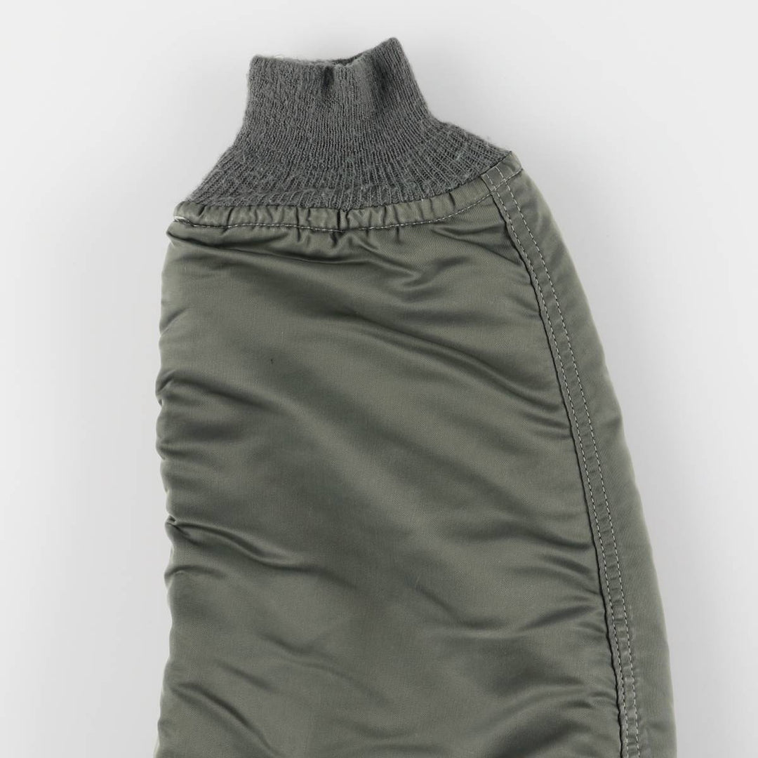 80'S Civilian Alpha ALPHA MA-1 Type Military Flight Jacket Men's XL Vintage unclear Khaki type Vintage Second Hand