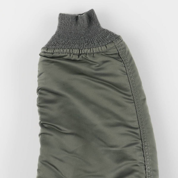 80'S Civilian Alpha ALPHA MA-1 Type Military Flight Jacket Men's XL Vintage unclear Khaki type Vintage Second Hand