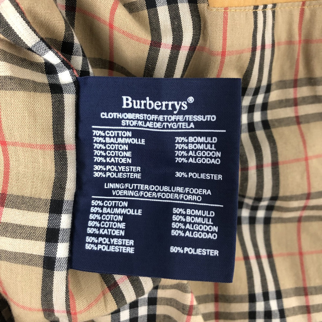 Burberry's Harrington Jacket Swing Top Men's XL cotton yellow type Vintage Second Hand