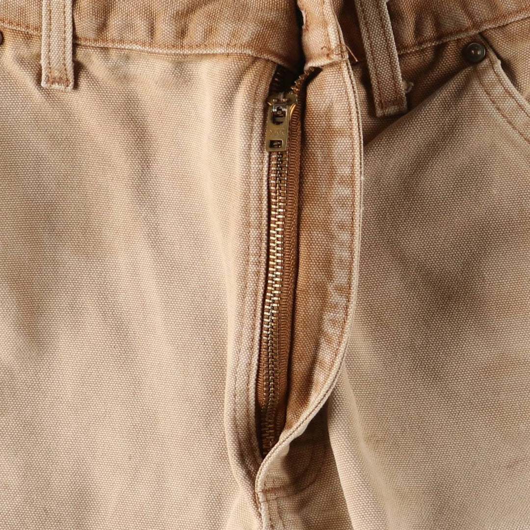 00'S Carhartt Dungaree Fit Double Knee Duck Painter Pants Men's W31 equivalent cotton Beige type Vintage Second Hand