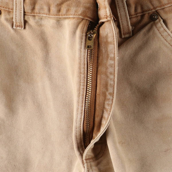 00'S Carhartt Dungaree Fit Double Knee Duck Painter Pants Men's W31 equivalent cotton Beige type Vintage Second Hand