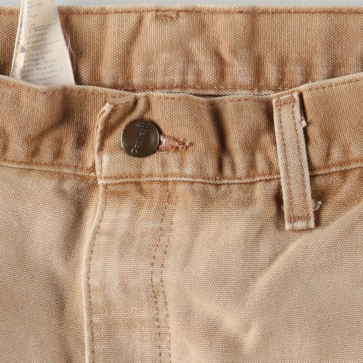 00'S Carhartt Dungaree Fit Double Knee Duck Painter Pants Men's W31 equivalent cotton Beige type Vintage Second Hand