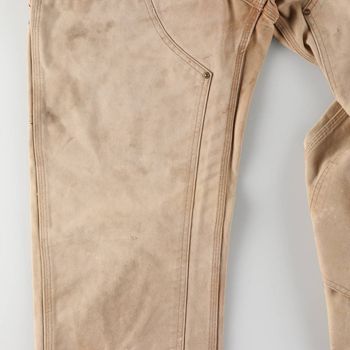 00'S Carhartt Dungaree Fit Double Knee Duck Painter Pants Men's W31 equivalent cotton Beige type Vintage Second Hand