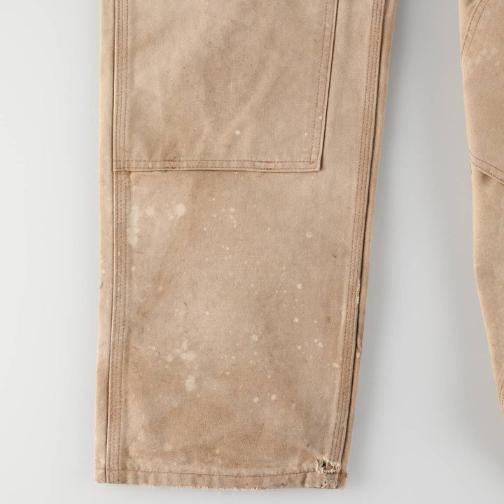 00'S Carhartt Dungaree Fit Double Knee Duck Painter Pants Men's W31 equivalent cotton Beige type Vintage Second Hand