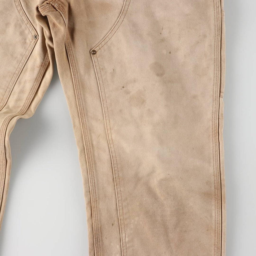 00'S Carhartt Dungaree Fit Double Knee Duck Painter Pants Men's W31 equivalent cotton Beige type Vintage Second Hand