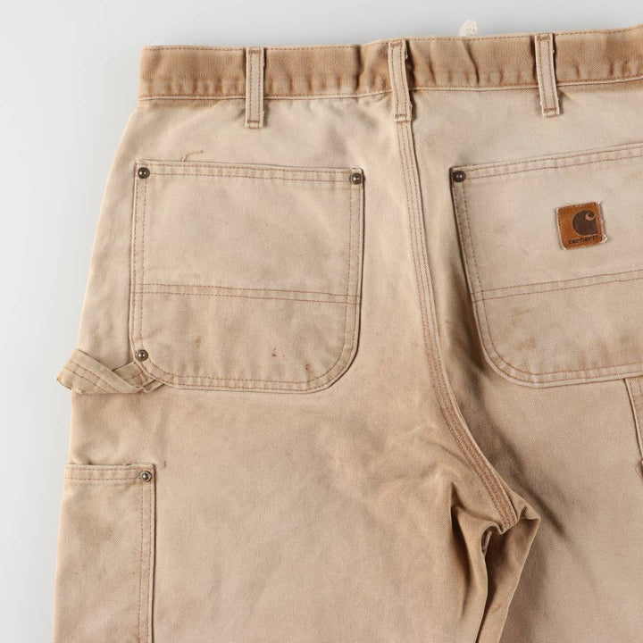 00'S Carhartt Dungaree Fit Double Knee Duck Painter Pants Men's W31 equivalent cotton Beige type Vintage Second Hand