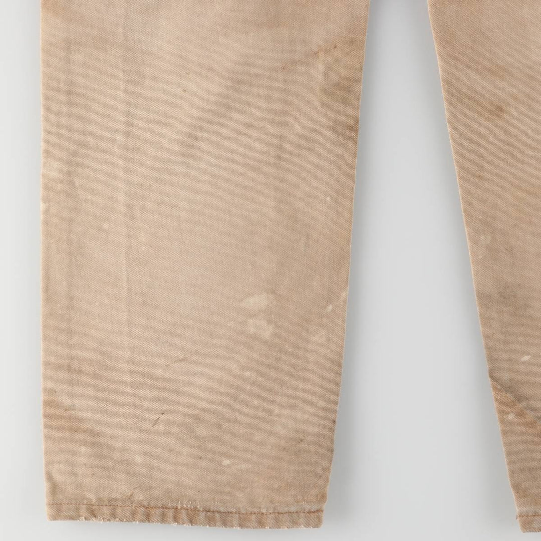 00'S Carhartt Dungaree Fit Double Knee Duck Painter Pants Men's W31 equivalent cotton Beige type Vintage Second Hand