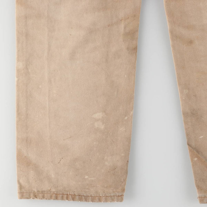 00'S Carhartt Dungaree Fit Double Knee Duck Painter Pants Men's W31 equivalent cotton Beige type Vintage Second Hand