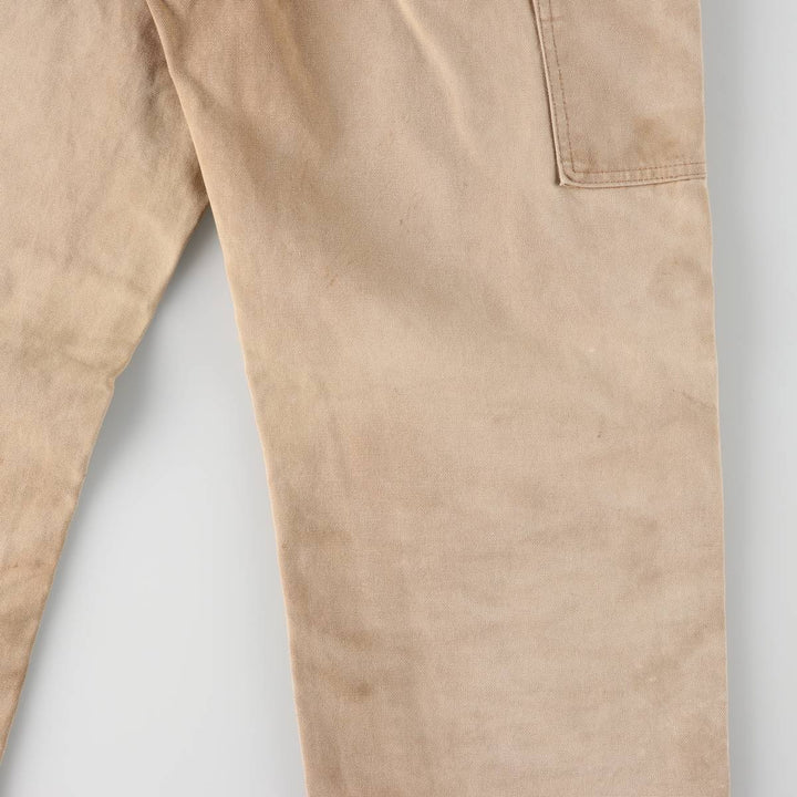 00'S Carhartt Dungaree Fit Double Knee Duck Painter Pants Men's W31 equivalent cotton Beige type Vintage Second Hand