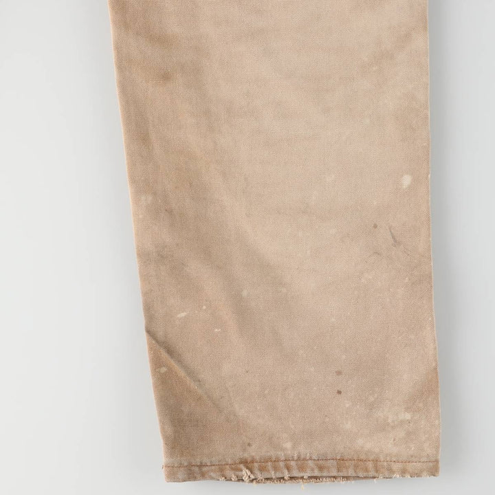 00'S Carhartt Dungaree Fit Double Knee Duck Painter Pants Men's W31 equivalent cotton Beige type Vintage Second Hand