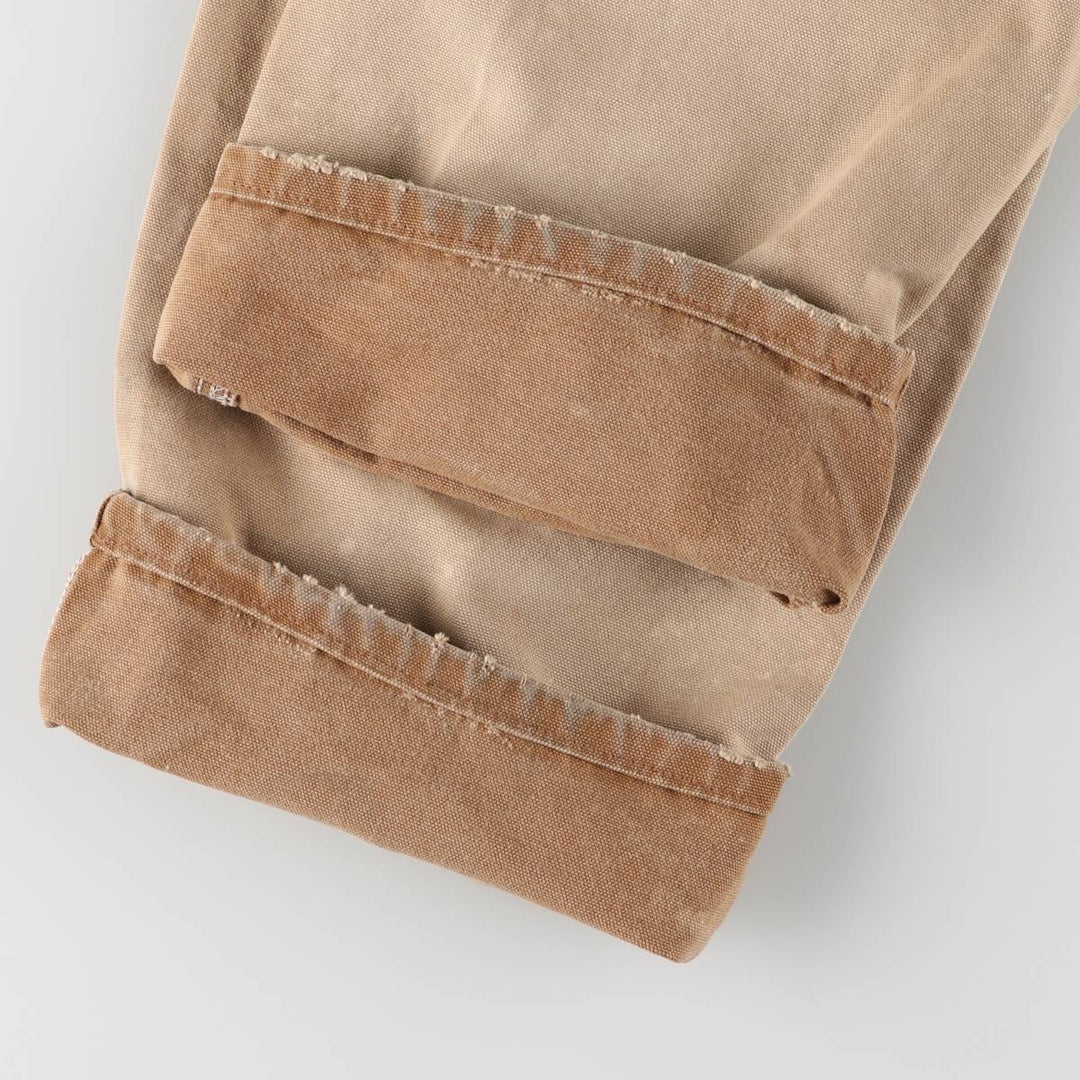 00'S Carhartt Dungaree Fit Double Knee Duck Painter Pants Men's W31 equivalent cotton Beige type Vintage Second Hand