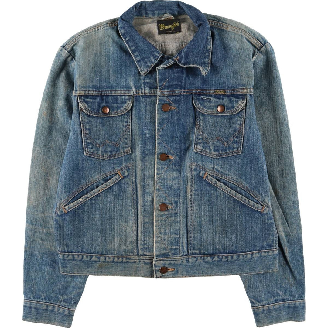 Vintage 70'S Wrangler denim jacket, made in the USA, size L for men unknown blue type Vintage Second Hand