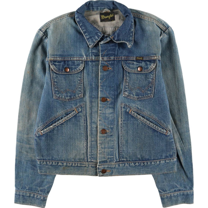 Vintage 70'S Wrangler denim jacket, made in the USA, size L for men unknown blue type Vintage Second Hand