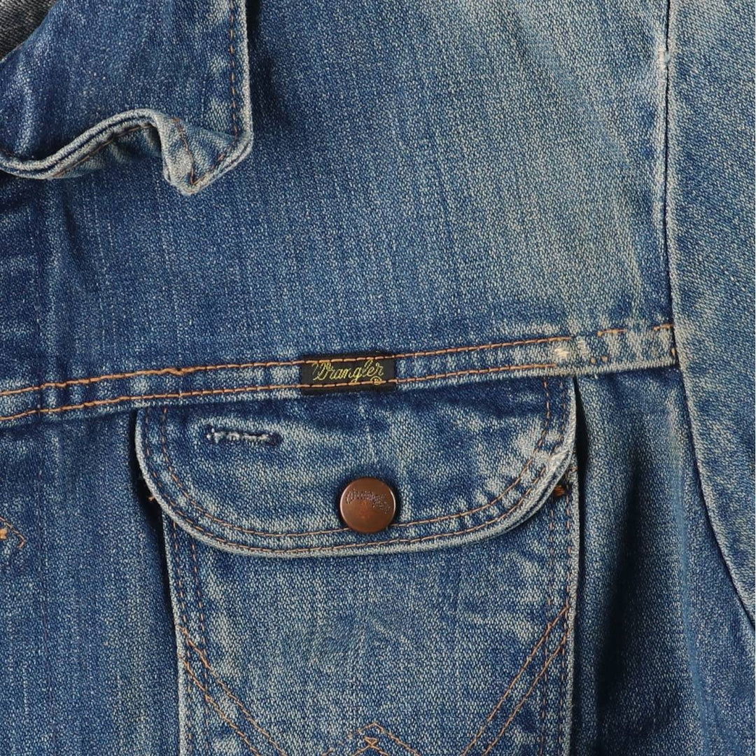 Vintage 70'S Wrangler denim jacket, made in the USA, size L for men unknown blue type Vintage Second Hand