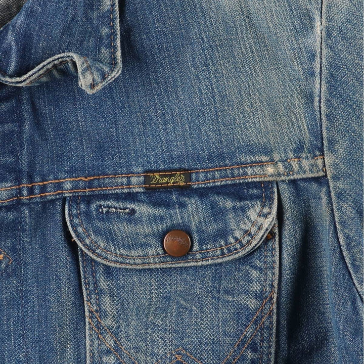Vintage 70'S Wrangler denim jacket, made in the USA, size L for men unknown blue type Vintage Second Hand