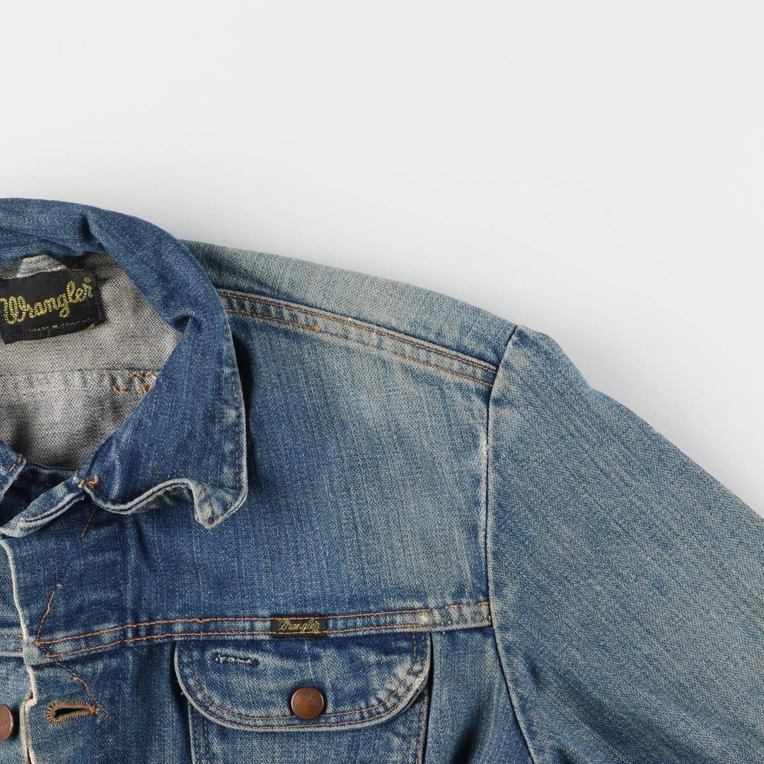Vintage 70'S Wrangler denim jacket, made in the USA, size L for men unknown blue type Vintage Second Hand