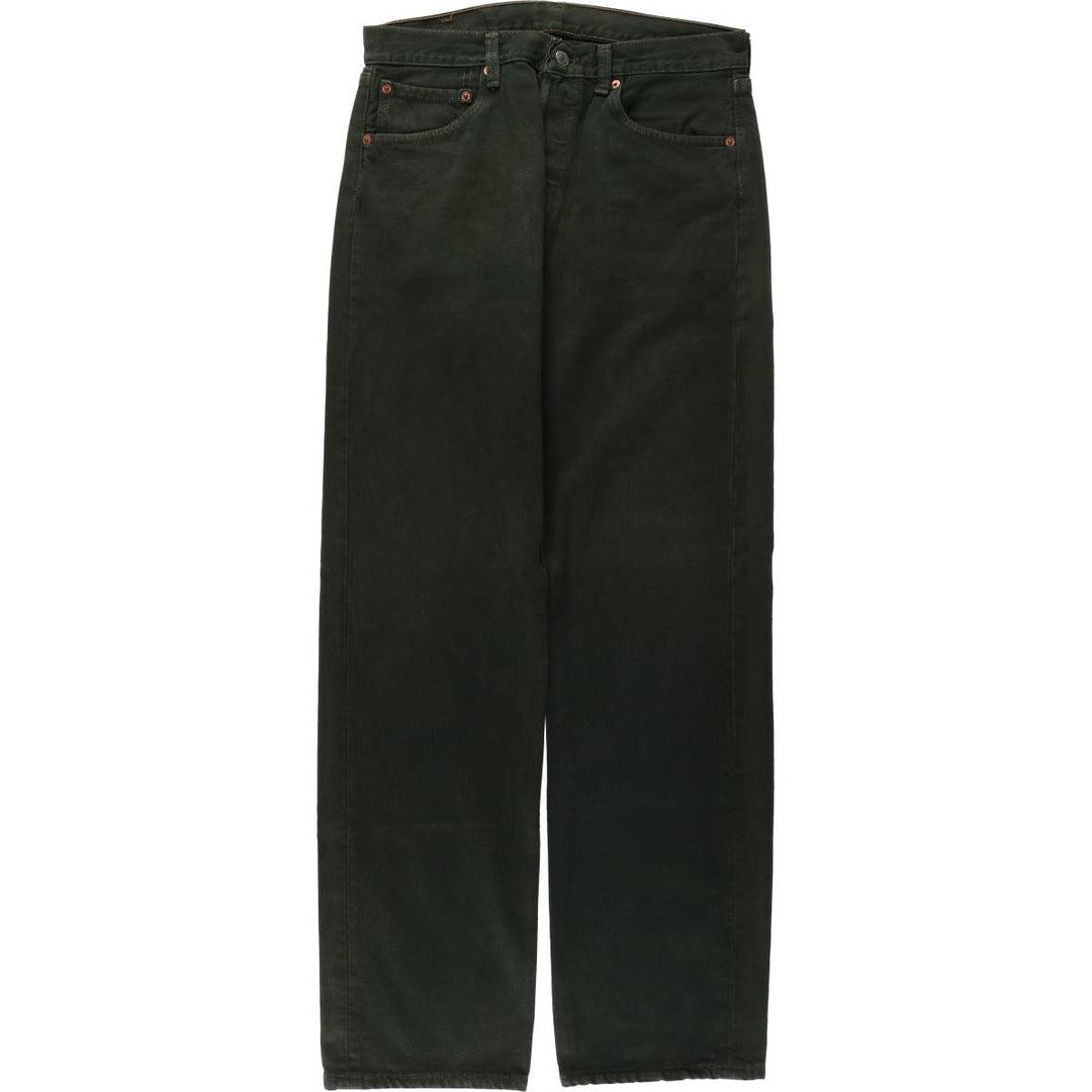 90'S Levi's 501-1632 Straight Denim Pants Made in USA Men's W31 Vintage cotton Green type dark green Vintage Second Hand