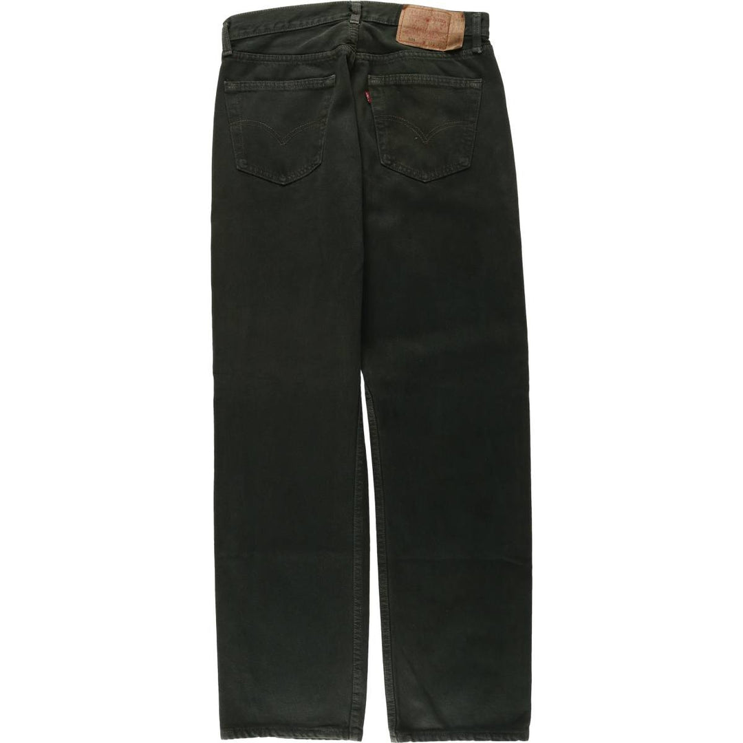 90'S Levi's 501-1632 Straight Denim Pants Made in USA Men's W31 Vintage cotton Green type dark green Vintage Second Hand