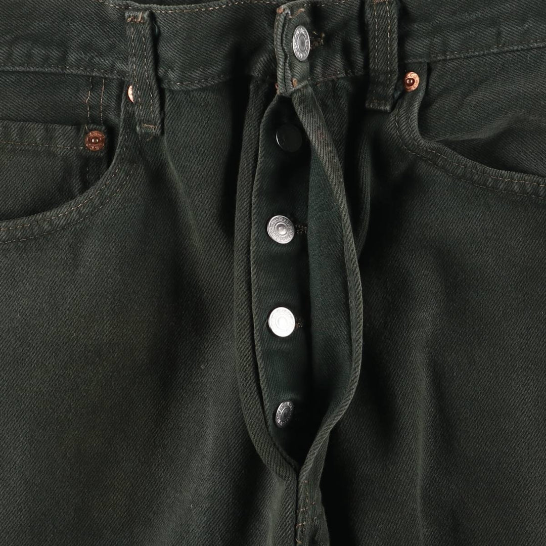 90'S Levi's 501-1632 Straight Denim Pants Made in USA Men's W31 Vintage cotton Green type dark green Vintage Second Hand