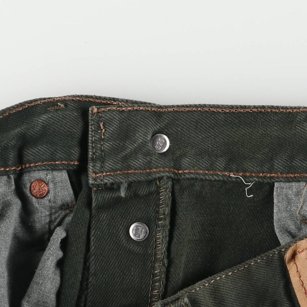 90'S Levi's 501-1632 Straight Denim Pants Made in USA Men's W31 Vintage cotton Green type dark green Vintage Second Hand