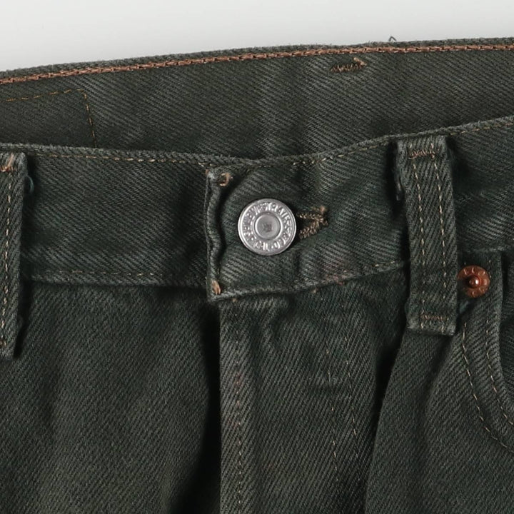 90'S Levi's 501-1632 Straight Denim Pants Made in USA Men's W31 Vintage cotton Green type dark green Vintage Second Hand