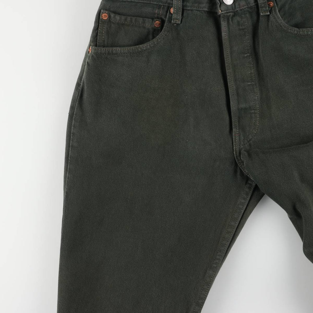 90'S Levi's 501-1632 Straight Denim Pants Made in USA Men's W31 Vintage cotton Green type dark green Vintage Second Hand