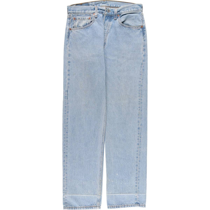 90'S Levi's 6501-0133 Straight Denim Pants Made in USA Women's XL (w31) Vintage cotton Blue type light blue Vintage Second Hand