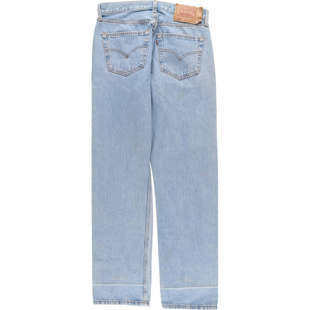 90'S Levi's 6501-0133 Straight Denim Pants Made in USA Women's XL (w31) Vintage cotton Blue type light blue Vintage Second Hand